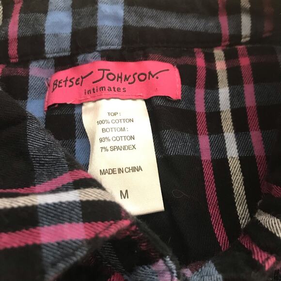 Betsey Johnson plaid sleep top size medium - Picture 4 of 6